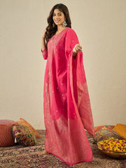 Women Beads and Stones Kurta with Trousers & Dupatta