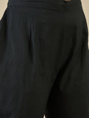 Ethnic Motifs Woven Design Notch Neck Straight Kurta With Trousers & Dupatta