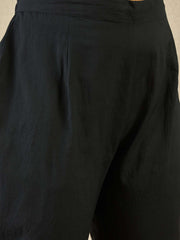 Ethnic Motifs Woven Design Notch Neck Straight Kurta With Trousers & Dupatta