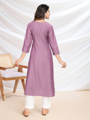 Women Geometric Yoke Design Sequinned White Romance Anarkali Kurta