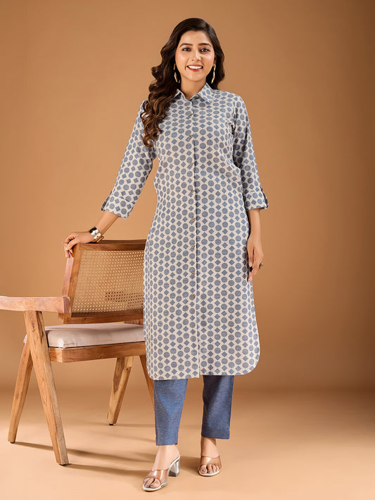 Women Geometric Printed Kurta