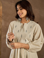 Women Geometric Cotton A-Line Kurta
