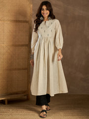 Women Geometric Cotton A-Line Kurta