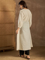 Women Geometric Cotton A-Line Kurta