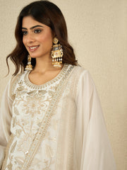 Women Ethnic Motifs Embroidered Kurta with Palazzo & Dupatta