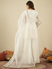 Women Ethnic Motifs Embroidered Kurta with Palazzo & Dupatta