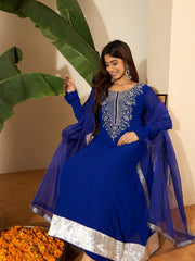 Women Ethnic Motifs Yoke Design A-Line Kurta with Trousers & Dupatta