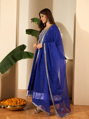 Women Ethnic Motifs Yoke Design A-Line Kurta with Trousers & Dupatta