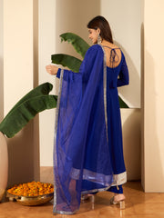 Women Ethnic Motifs Yoke Design A-Line Kurta with Trousers & Dupatta