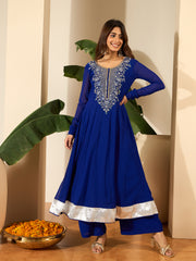 Women Ethnic Motifs Yoke Design A-Line Kurta with Trousers & Dupatta