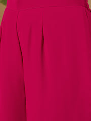 Floral Embroidered Anarkali Thread Work Kurta With Palazzos & Dupatta