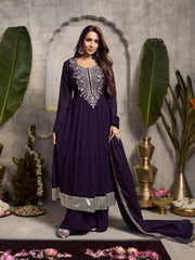 Malaika Arora Women Ethnic Motifs Printed A-Line Kurta with Palazzo & Dupatta