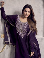 Women Ethnic Motifs Printed A-Line Kurta with Palazzo & Dupatta