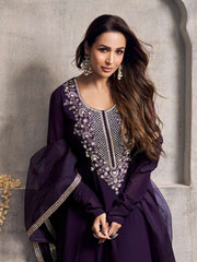 Malaika Arora Women Ethnic Motifs Printed A-Line Kurta with Palazzo & Dupatta