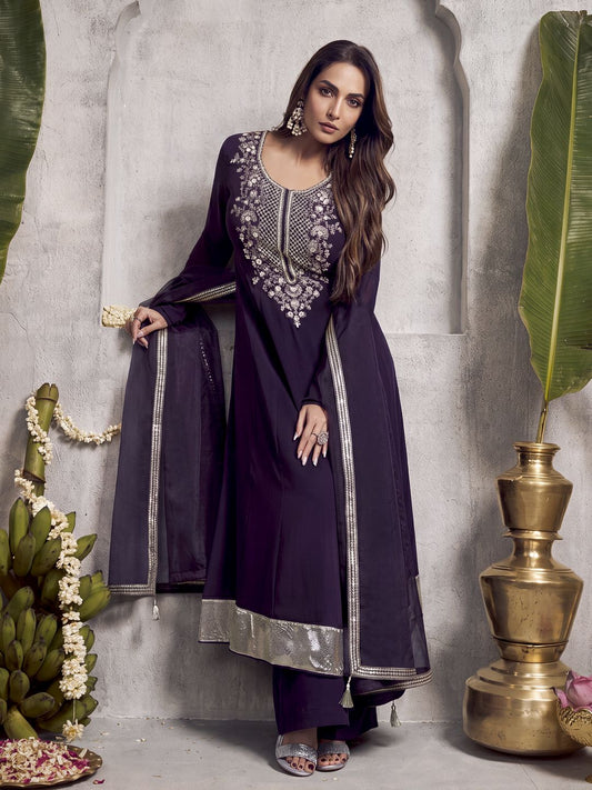 Women Ethnic Motifs Printed A-Line Kurta with Palazzo & Dupatta
