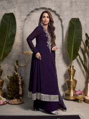 Malaika Arora Women Ethnic Motifs Printed A-Line Kurta with Palazzo & Dupatta