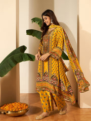 Women Ethnic Motifs Printed Kurta with Palazzos & Dupatta