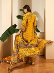 Women Ethnic Motifs Printed Kurta with Palazzos & Dupatta
