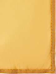 Women Ethnic Motifs Embroidered Tiered Sequinned Kurta with Trousers & With Dupatta