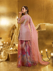 Malaika Arora Women Floral Yoke Design Regular Thread Work Kurta with Palazzos & With Dupatta