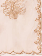 Women Floral Embroidered Round Neck Thread Work Kurta with Trousers & With Dupatta