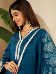Women Floral Embroidered Kurta with Trousers & Dupatta