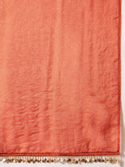 Women Floral Zari Embroidered Yoke Design Kurta Set with Dupatta