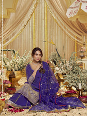 Women Floral Embroidered Regular Kurta with Palazzos & With Dupatta
