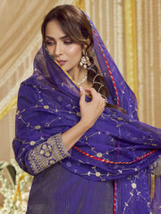 Women Floral Embroidered Regular Kurta with Palazzos & With Dupatta
