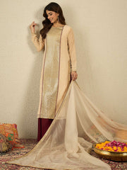 Women Ethnic Motifs Embroidered Regular Sequinned Kurta with Palazzos & With Dupatta