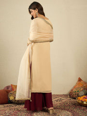 Women Ethnic Motifs Embroidered Regular Sequinned Kurta with Palazzos & With Dupatta