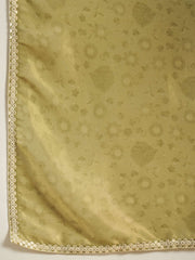 Women Floral Embroidered Regular Sequinned Kurta with Palazzos & Dupatta