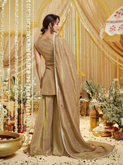 Malaika Arora Women Floral Embroidered Regular Thread Work Kurta with Palazzos & With Dupatta