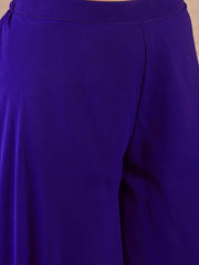 Embroidered Round Neck Sequinned Georgette Kurta With Palazzos & Dupatta