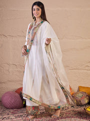 Women Ethnic Motifs Printed Kurta with Palazzo & Dupatta