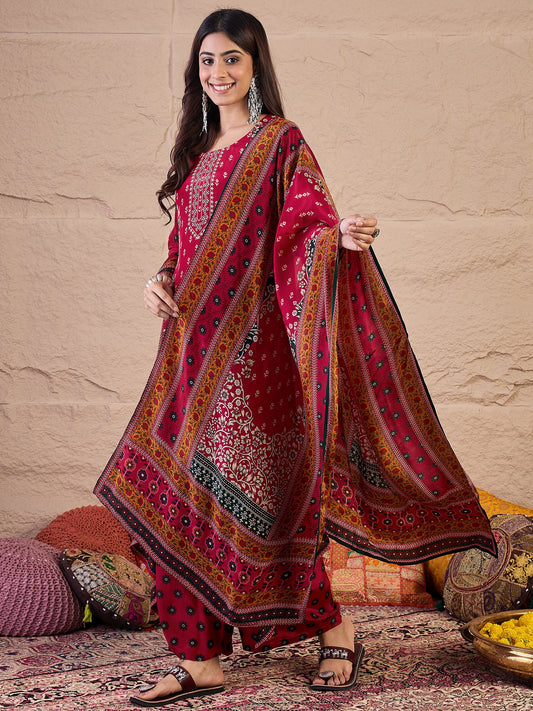 Women Ethnic Motifs Printed Kurta with Trousers & Dupatta