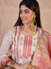 Women Ethnic Motifs Embroidered Kurta with Trouser & Dupatta