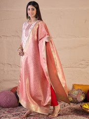 Women Ethnic Motifs Embroidered Kurta with Trouser & Dupatta