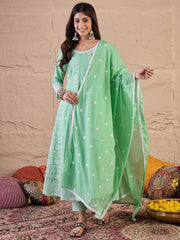Women Ethnic Motifs Printed A-Line Kurta with Trousers & Dupatta