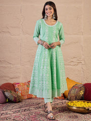 Women Ethnic Motifs Printed A-Line Kurta with Trousers & Dupatta