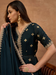 Women Ethnic Motifs Embroidered Regular Thread Work Kurta with Palazzos & With Dupatta (Copy)