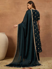 Women Ethnic Motifs Embroidered Regular Thread Work Kurta with Palazzos & With Dupatta (Copy)