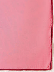 Floral Yoke Design Sweetheart Neck Straight Kurta & Trousers With Dupatta