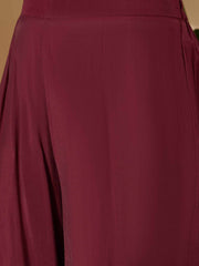 Women Ethnic Motifs Embroidered Panelled Kurta with Palazzos & With Dupatta