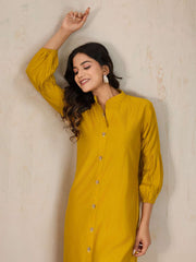 Cotton Mandarin Collar Straight Kurta