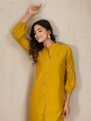 Cotton Mandarin Collar Straight Kurta