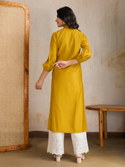 Cotton Mandarin Collar Straight Kurta