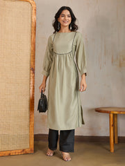 Women Solid Daily Cotton A-Line Kurta