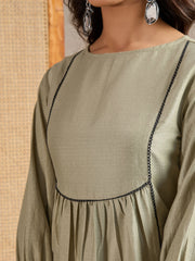 Women Solid Daily Cotton A-Line Kurta