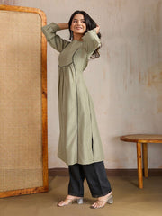 Women Solid Daily Cotton A-Line Kurta